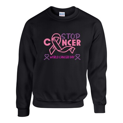 Stop Weltkrebstag Pullover, Brustkrebs Bewusstsein Sweatshirt Geschenk Unisex Top