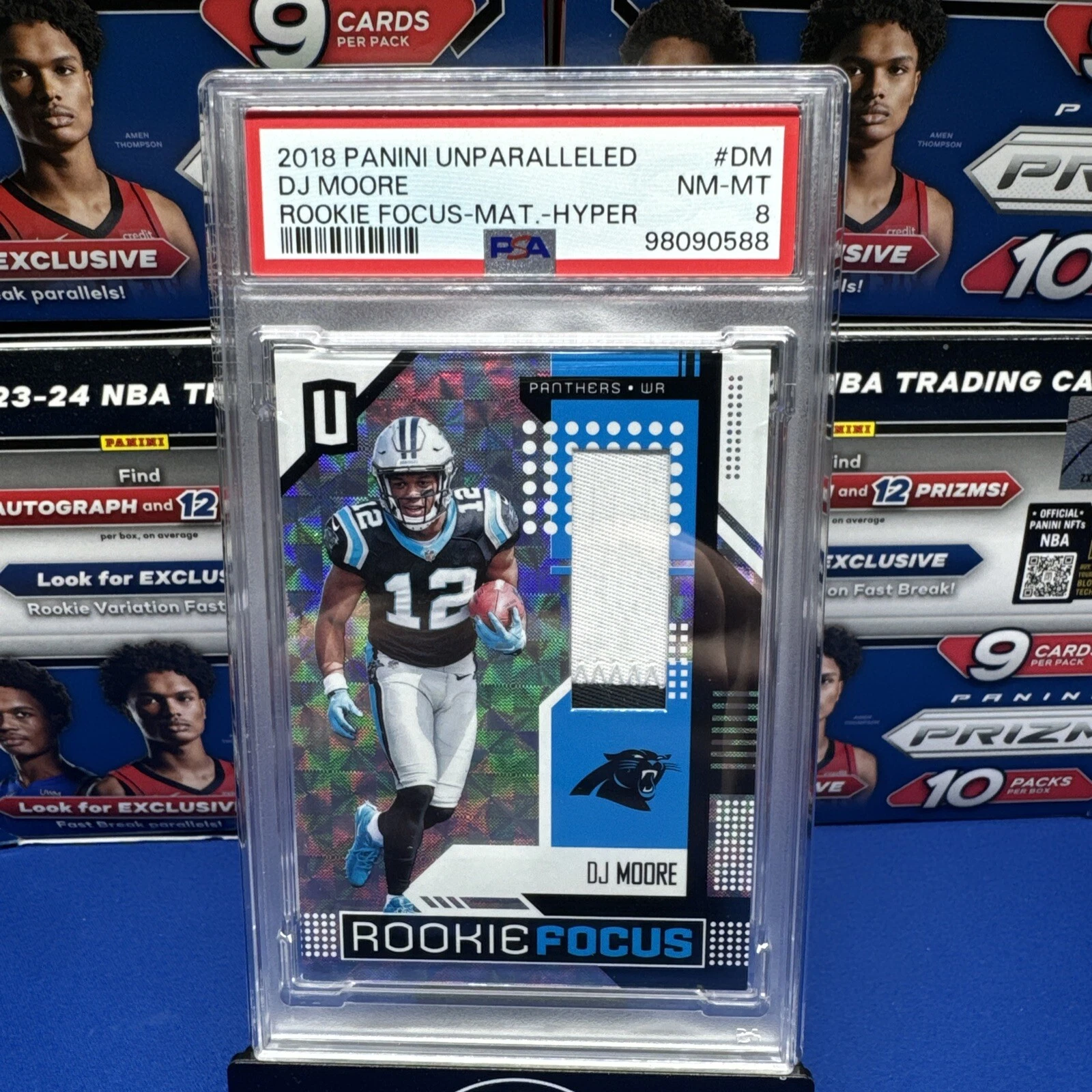 DJ Moore Panini Unparalleled Rookie Focus #DM Material-Hyper