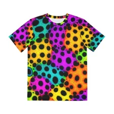 All Over Print T Shirt Adult Psychedelic Polka Dots Festival Rave Trippy Art Tee