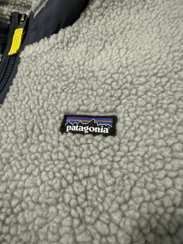 Patagonia Kids Retro-X Fleece Size XL 14 Gray Navy Blue STY65619 Polyester - Image 2 of 4