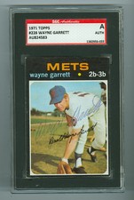 Wayne Garrett Autographed 1971 Topps Card #228 NY Mets SGC Authentic Encased