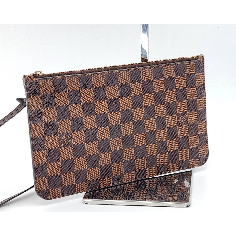 【希少】 LOUIS VUITTON Damier Ebene Neverfull w/Pouch MM Louis Vuitton Neverfull MM Pochette in Damier Ebene