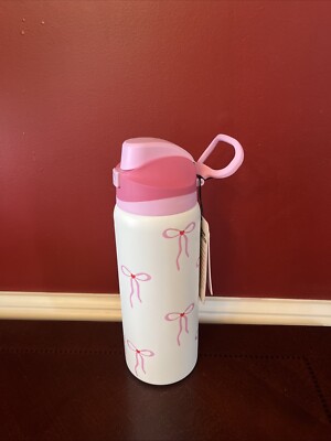 Hydrapeak Artisan Collection Pink Bows With Hearts BPA Free Water