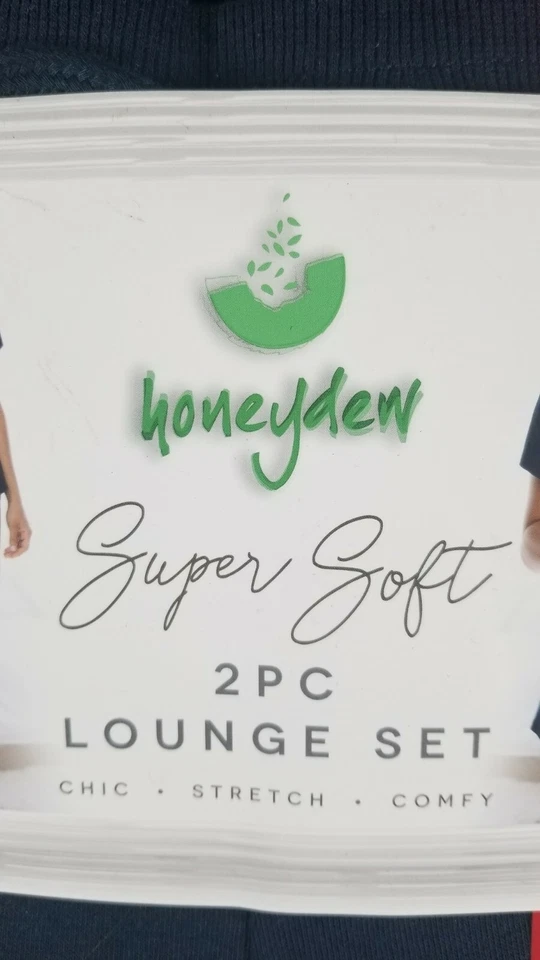 Conjunto de salón Honeydew para mujer talla M 2 piezas azul nuevo con etiquetas cuello en V Top pantalones jogger informales suaves Foto 2 de 4