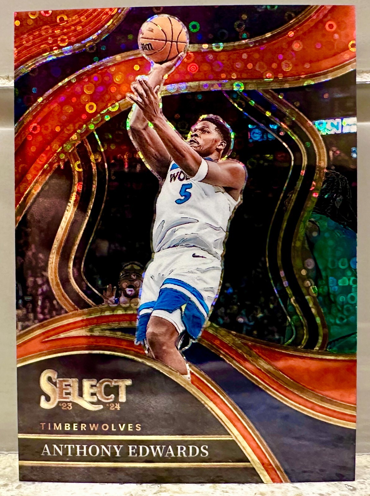 JERSEY # MATCH! 2023-24 SELECT COURTSIDE RED DISCO ANTHONY EDWARDS 5/49! (1/1)!