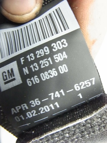 Ceinture Arrière Droite Opel Astra J 09- 2,0CDTI F13299303 616083600 N13251504 - Photo 4/5