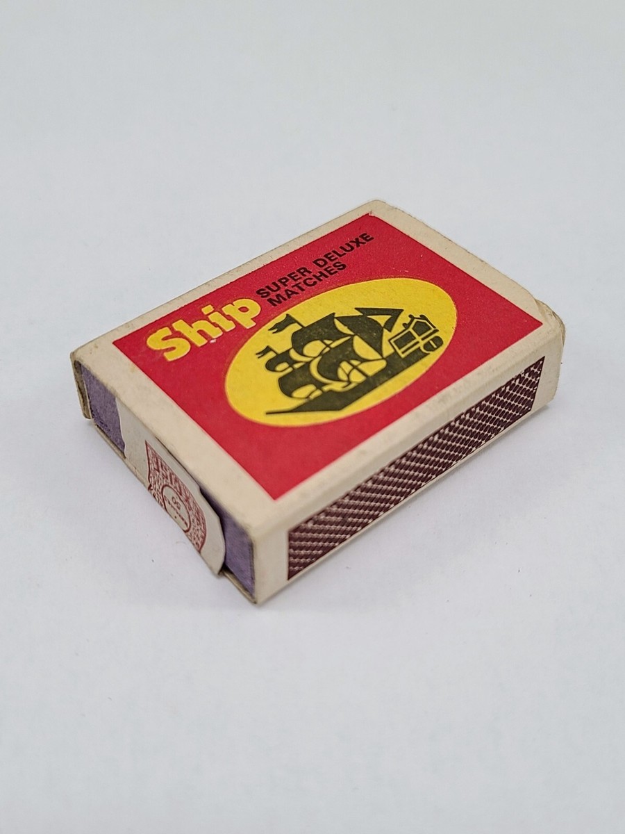 Vintage SHIP Matches MatchBox Wimco India Tax Stamp - Full Sealed