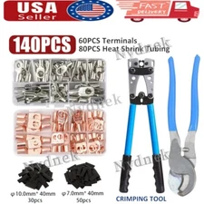 280PCS Car Copper Lug Ring Terminals Cable Electrical Wire Crimp Connectors Kit