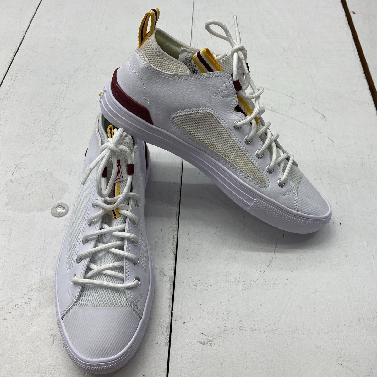 Chuck Taylor All Star Ultra Sneakers White Red Yellow Mens Size New  Defects