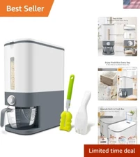 Elegant 25-Pound Food Storage Dispenser - Measuring Cup Included, BPA-Free Grey