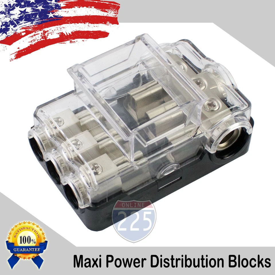 12 VOLT MAXIFUSE  DISTRIBUTION BLOCK (3) 2/4 GA IN THREE 4/8 GAUGE AWG OUT - Image 2 of 2