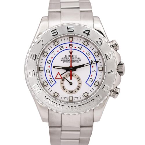 NEUWERTIG ROLEX YACHT-MASTER II 116689 18K WEISSGOLD 44mm Regatta Oyster Uhr BOX