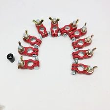 LOT OF 10 BATTERY TERMINAL TOP POST ADAPTER STUD STYLE EPOXY COATED W WING NUT