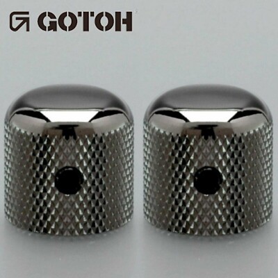 (2) GOTOH Metal Dome Knobs for METRIC pots COSMO BLACK
