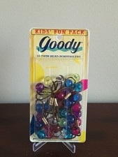 Vtg 80's New Sealed Goody 16 Twin Bead Ponytailers Kids Fun Pack Multicolor 9889