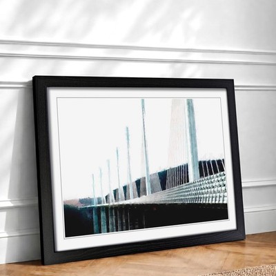 Millau Viaduct Bridge in France Framed Wall Art Print Home Decor Ready to Hang
