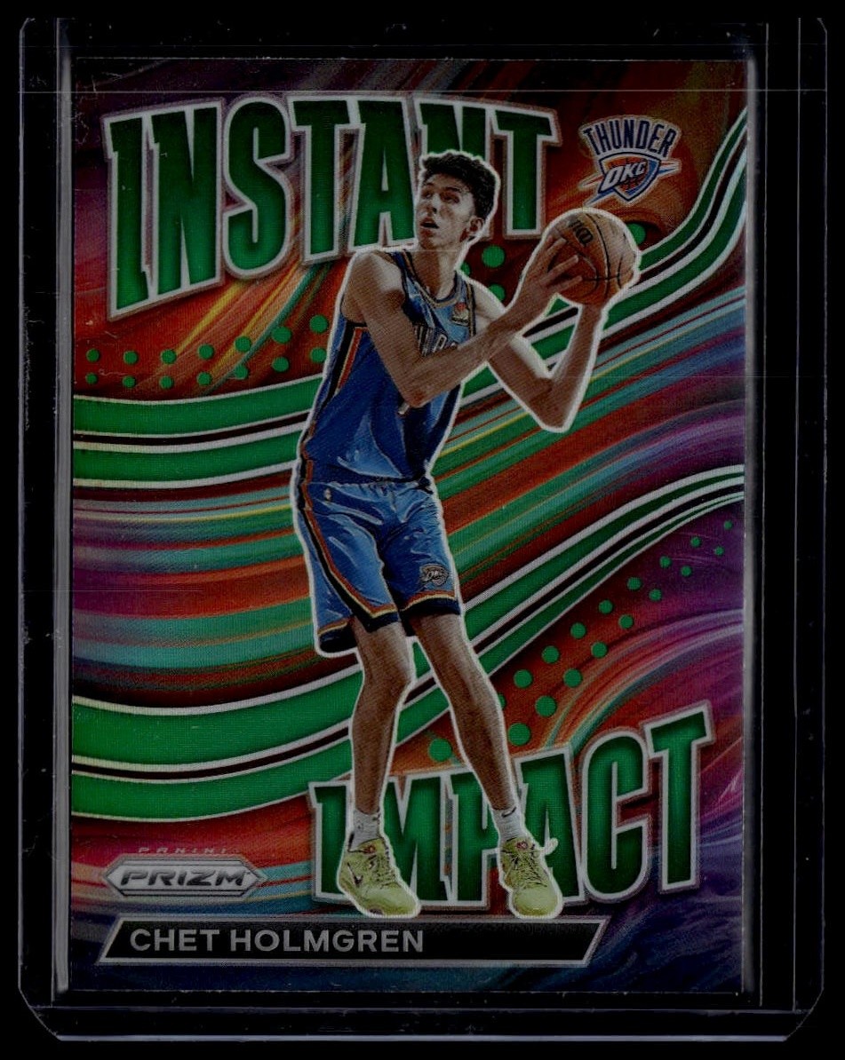 2022-23 Panini Prizm #2 Chet Holmgren Instant Impact Prizms Green