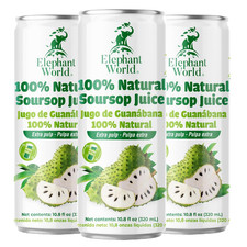 100 Natural Soursop Guanabana Juice 10.8 Oz Pack of 6 , Soursop