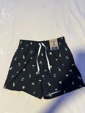 NWT Men’s Chubbies Black Caribbean Print Size Small w/ Liner Board Shorts