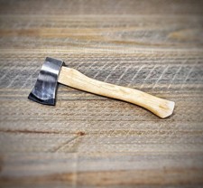 Hand-forged medieval-style Viking bearded axe