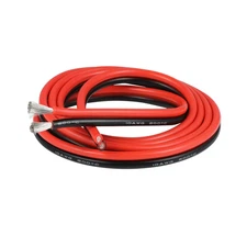 10 Gauge Flexible 2 Conductor Parallel Silicone Wire Red Black High Resistant 20