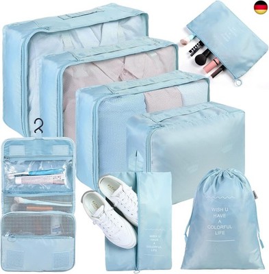 AiQInu Packing Cube, Suitcase Organiser Set, 8 Pieces, Multifunctional Travel