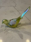 Fenton Happiness Bird Topaz Vaseline Uranium Opalescent *Star Bottom Second*