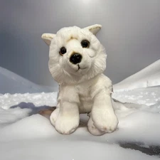 Adventure Planet White Arctic Fox Wolf  11” Plush Stuffed Forest Animal Snow Toy