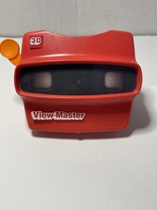 Vintage 1980s Red Viewmaster 3D View-Master Viewer Orange Lever
