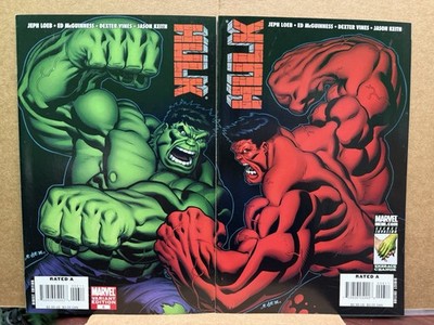 Hulk #6 & Variant 6B, Marvel Comics November 2008, VF, Loeb, McGuinness