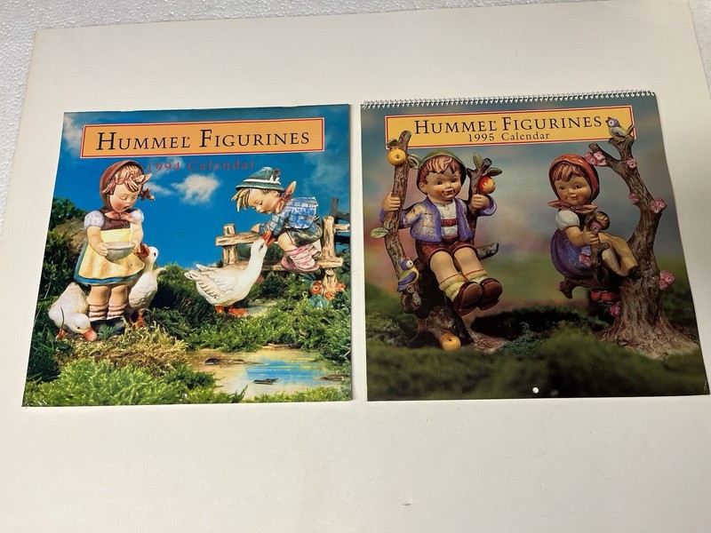 Vintage 1994 &1995 Hummel Calendars. Artwork Based On German Porcelain Figurines
