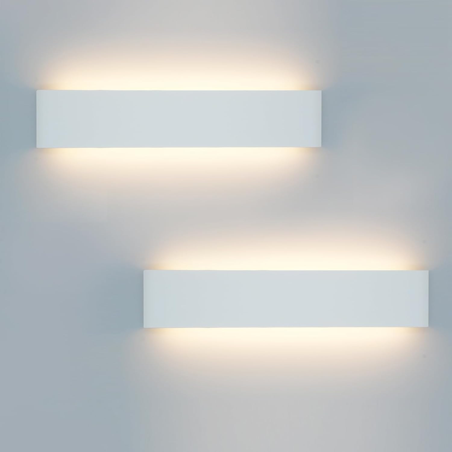 2 Pezzi Applique LED Interno Moderne in Alluminio - Lampade da Parete 12W