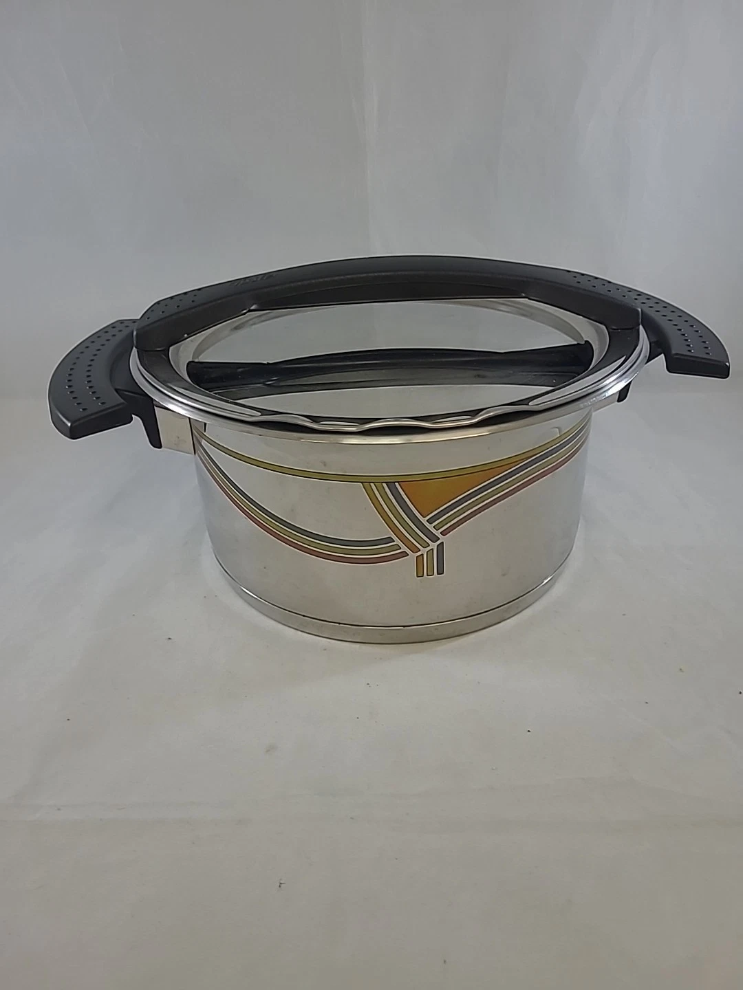 VTG Fissler Pot Stainless 3.5 QT Flat Vented Lid 18-10 IBF Made In Germany