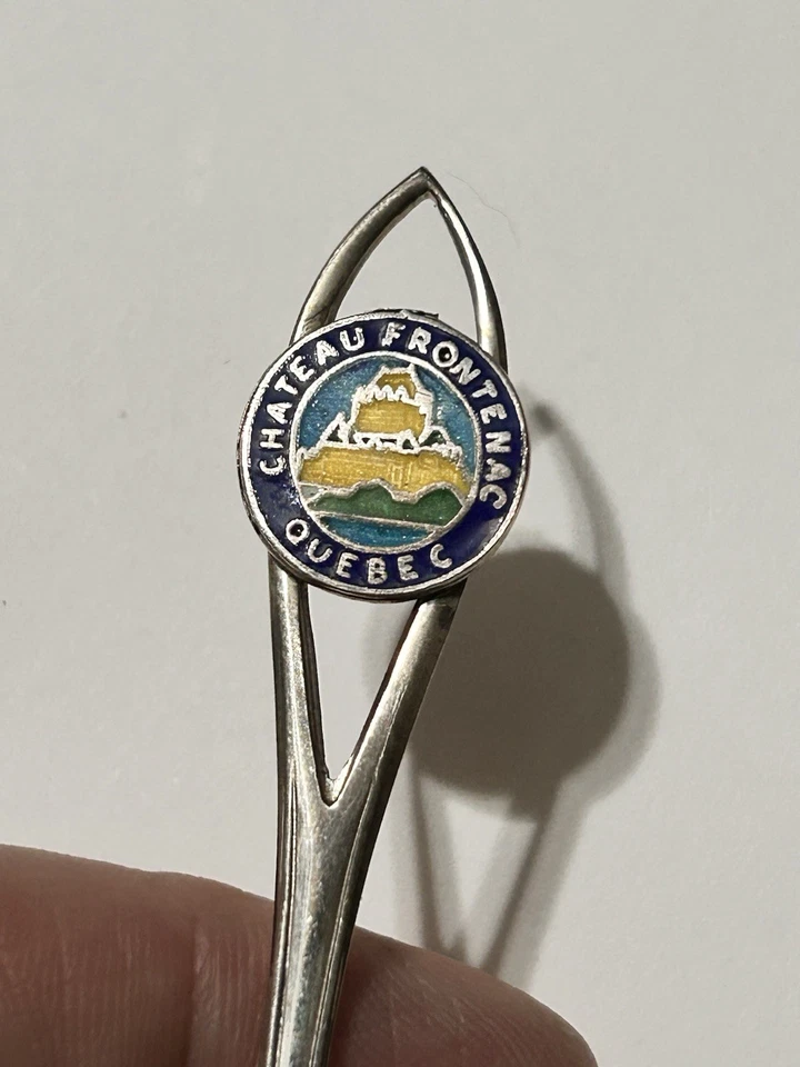 Cuchara de recuerdo de colección Chateau Frontenac Quebec de plata esterlina Demitasse, panificador Foto 4 de 4