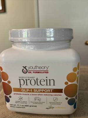 Youtheory Muscle Guard Protein  Support Vanilla Powder 17.1 oz Exp 8/2026 New