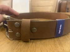NWT George Brown Full Grain Leather Belt Sz32 1.5  Wide SS Removable Buckle