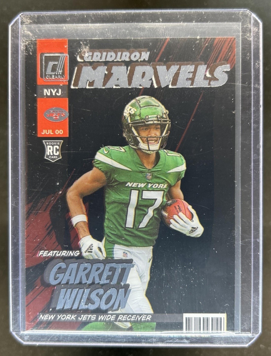 2022 Panini Donruss Garrett Wilson Gridiron Marvels RC Rookie #GM-13 Jets