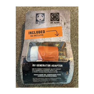 #ad #ad RV Generator Adapter 20A Type B Plug 2500W 1 Outlet Orange White $16.99