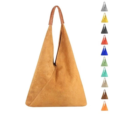 DAMEN XXL LEDER TASCHE Wildleder Shopper Schultertasche REISE OUTDOOR URLAUB - Bild 1 von 4