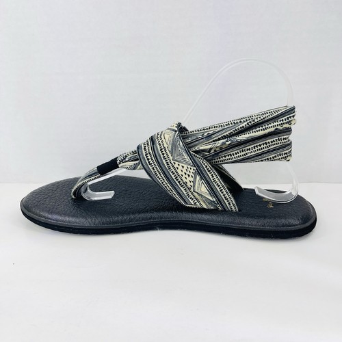 Sanuk Womens Yoga Sling 2 Navy Geo Slingback Comfort Thong Sandals Size 9 - Picture 7 of 12