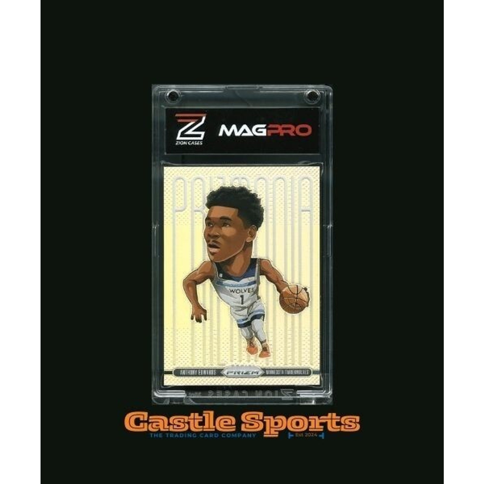 2023-24 Prizm #8 Anthony Edwards PRIZMANIA PRIZM SSP CASE HIT Timberwolves