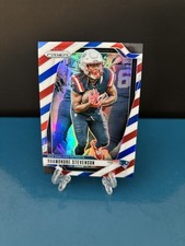 2024 Panini Prizm - Rhamondre Stevenson #195 Red White & Blue Prizm Patriots 
