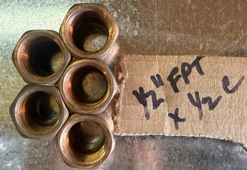 1/2” x 1/2” C x FPT Wrot Copper Female Adapter Fitting Adaptor