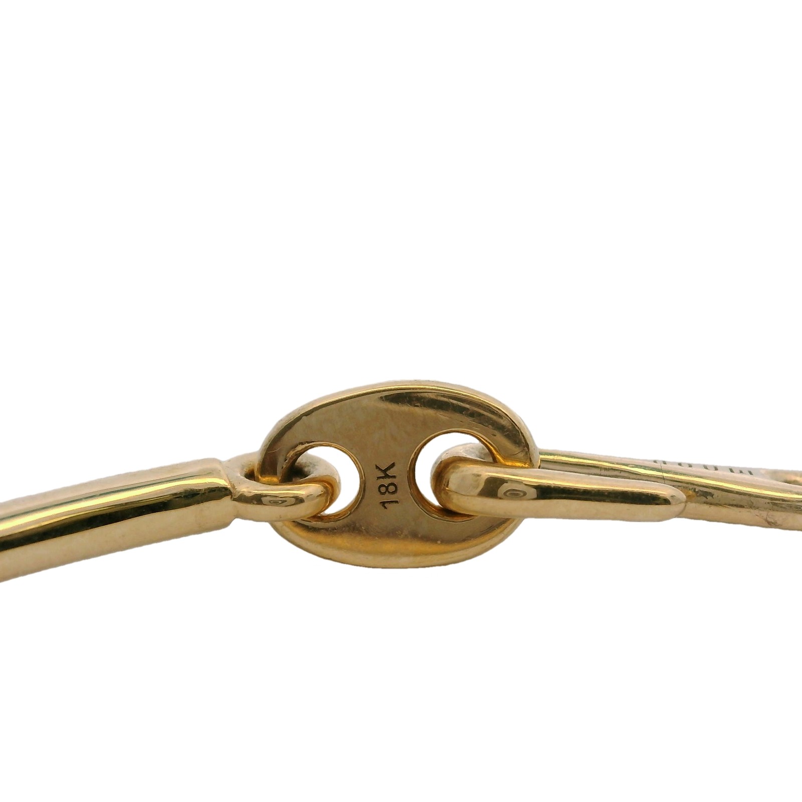 MAOR Solid 18kt Yellow Gold Circinus Hook Bangle … - image 8