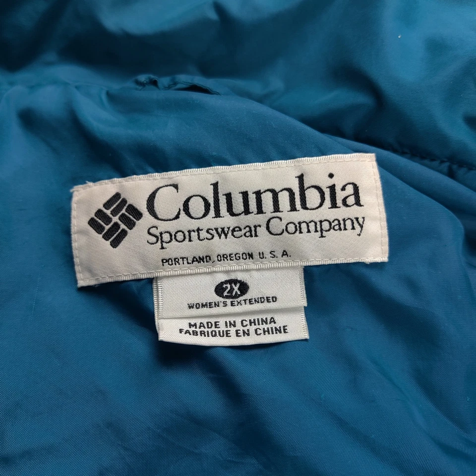 Chaqueta de esquí Columbia de colección para hombre 2X azul azulado púrpura retro años 80 90 esquí al aire libre papá Foto 4 de 4
