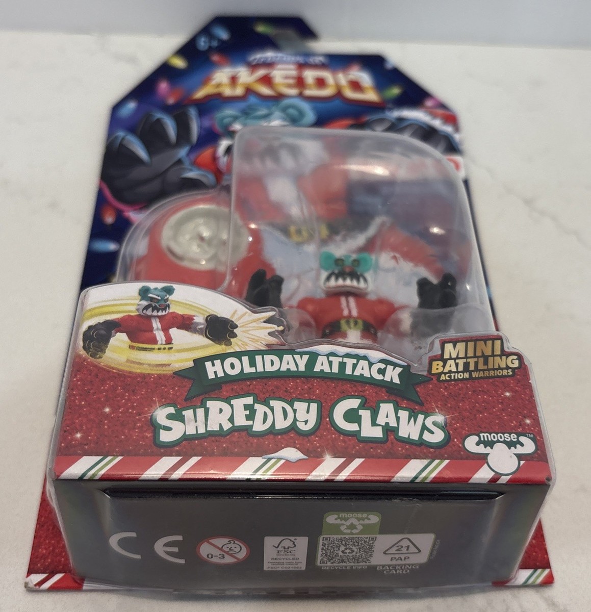 AKEDO Holiday Attack Shreddy Claws Mini Battling Exclusive To