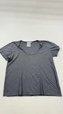 Jungmaven Shirt Womens Large Gray Scoop Neck Hemp Organic Cotton Tee Top