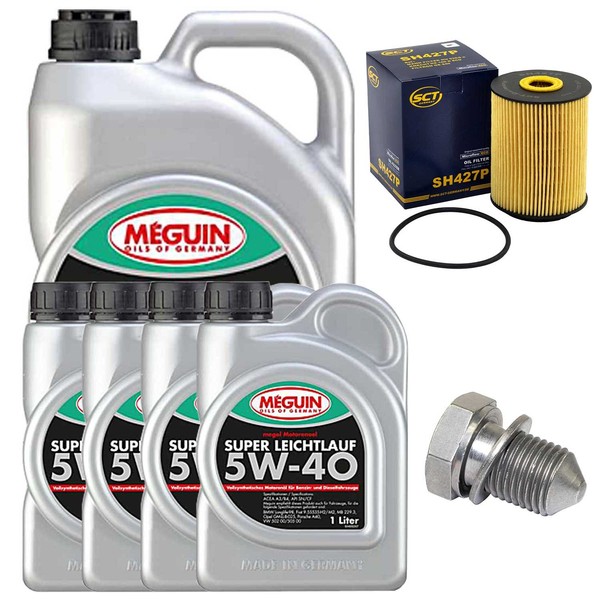 MotoröL Filter Set 5W-40 Meguin 9 Liter + Schraube FüR Audi Q7 VW Passat 4.0-image