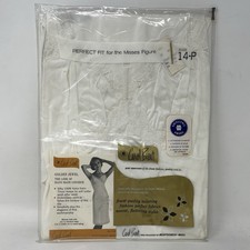 VINTAGE 60s Carol Brent Slip Dress NOS Size 14 P Nylon White Lace Above Knee