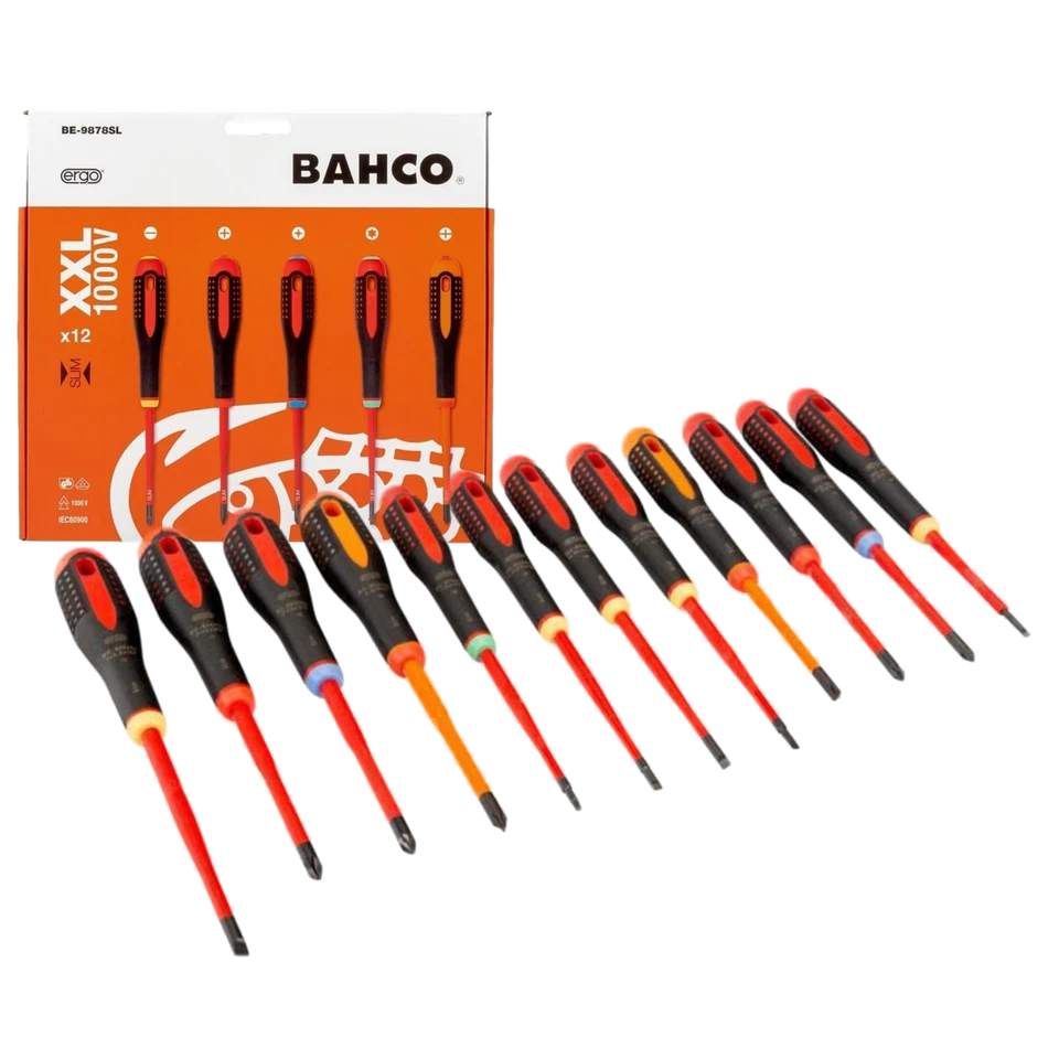 Juego de destornilladores delgados aislados VDE Bahco XXL Ergo 12 piezas SL/PH/PZ/TX - Imagen 2 de 4